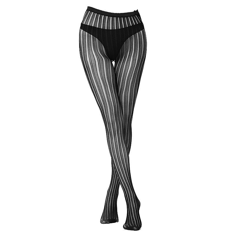 

1 шт. Женские черные ажурные колготки-сетка с крупной ячейкой, сексуальное белье, чулки, клубная одежда, ночное белье