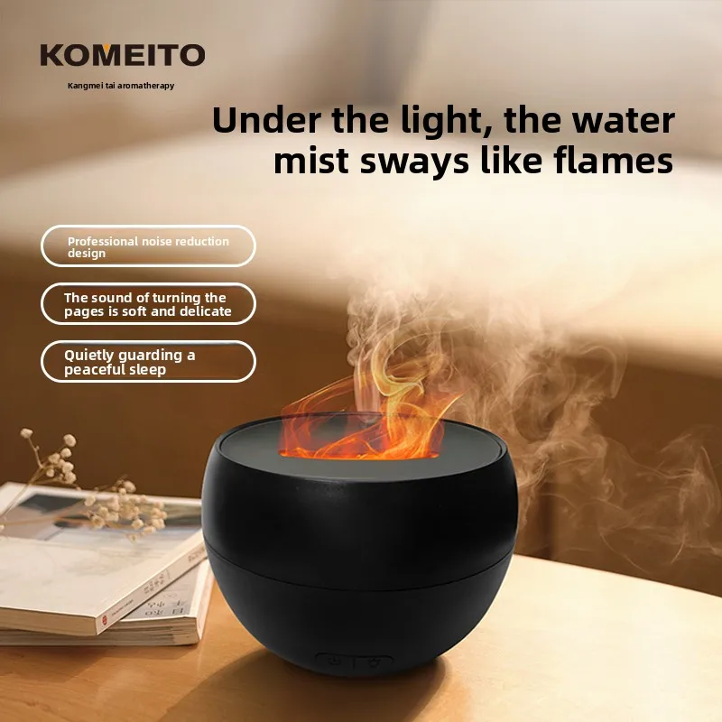 Simulated Flame Desktop Decoration Atmosphere Night Light, Household Humidifier Spray Diffuser Aromatherapy Machine
