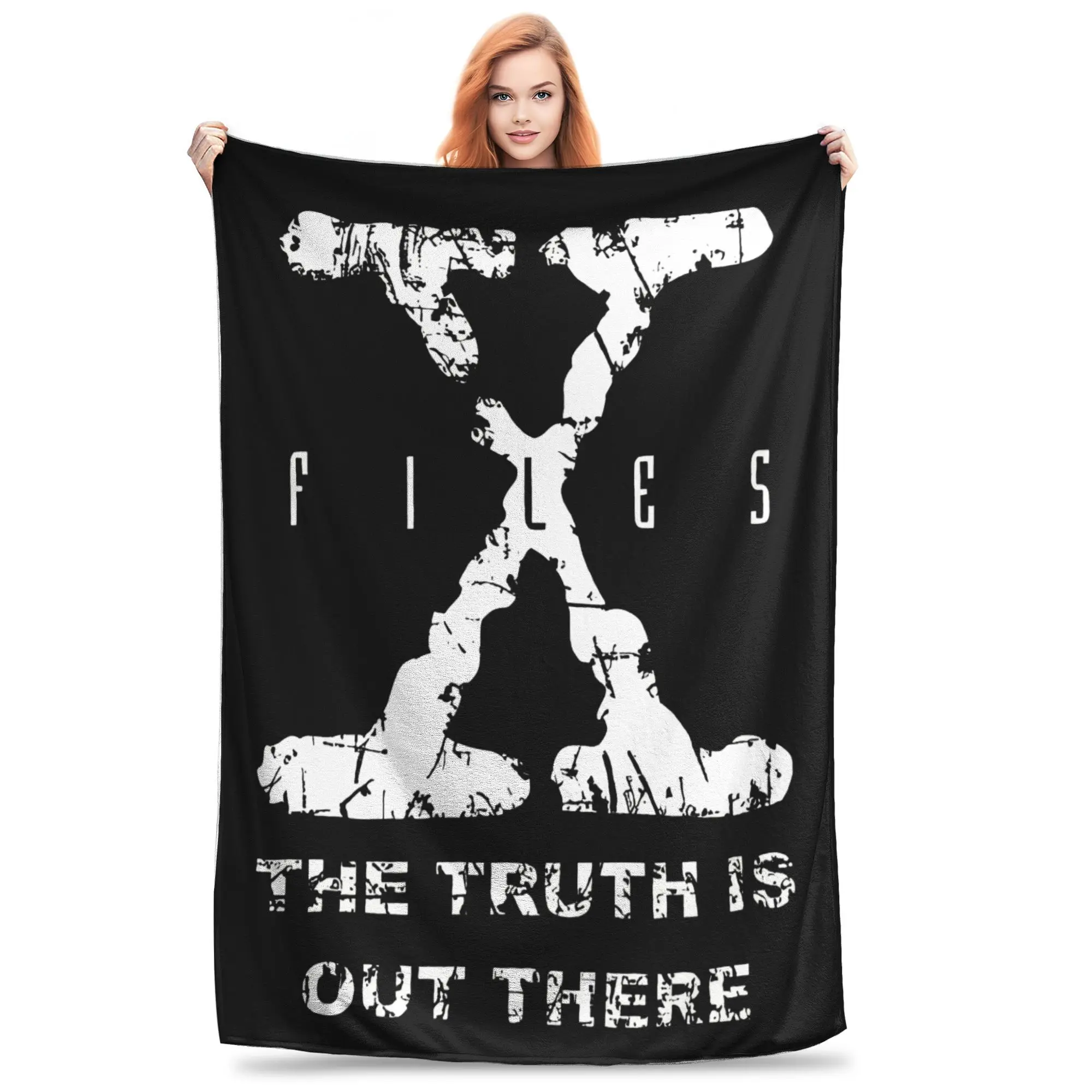 The X Files    90s Blanket  Flannel Funny Breathable Throw Blankets for Bedspread Spring Autumn