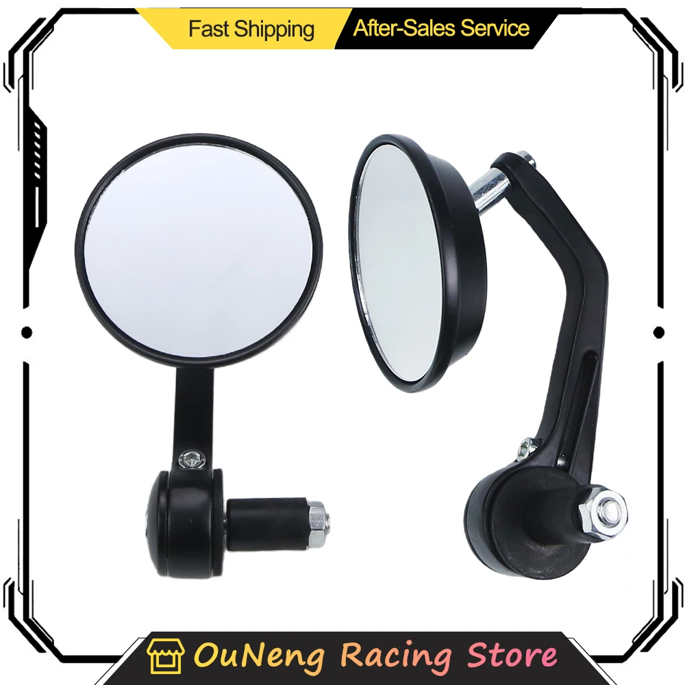 

Universal Motorcycle Rear View Mirror 7/8" Round Rear Mirrors For Moto Side View Mirrors Motorbike Scooters Rearview Mirror