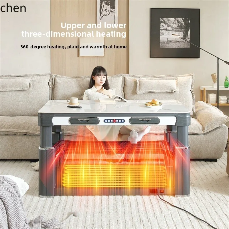 KX  lifting heating table electric heating table integrated rectangular rock slab electric oven fire table household