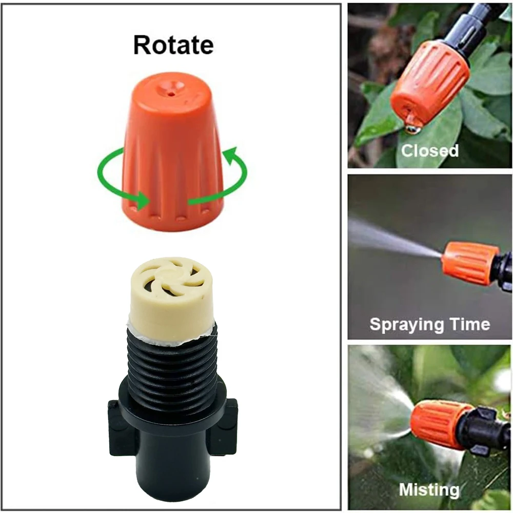 20pcs Nozzle Misting Dripper Sprayer Micro Auto Drip Irrigation System Adjustable Atomizing Sprinkler Agriculture Water Tools