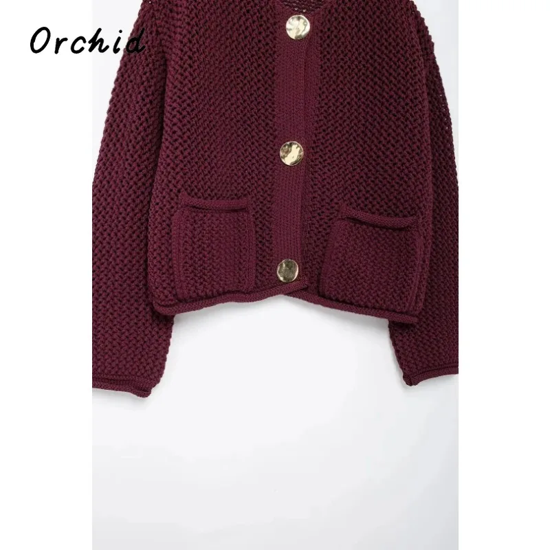 Primavera inverno malha cardigans para mulheres casual botão manga longa camisola feminina 2025 moda solta senhora cardigans casaco