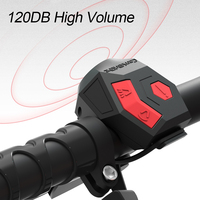 Bike Electronic Horn Bell USB Rechargeable Bicycle Handlebar Cycling Alarm Ring Bell 120db Loud Horn Anti-theft Bell scooter