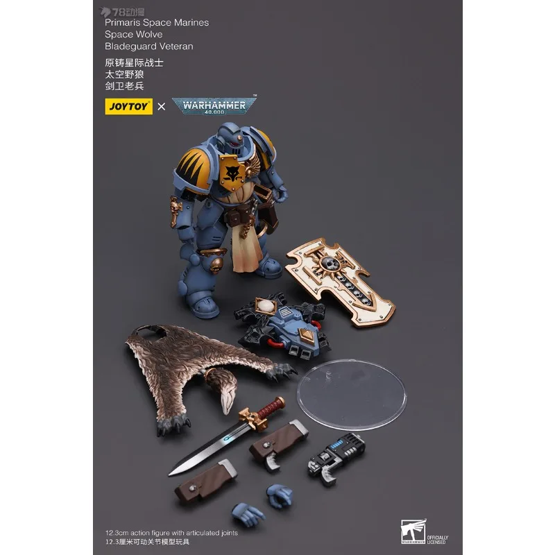 JOYTOY Oryginalny JOYTOY X Warhammer 40K Series Wolf Squad [3.0 Remake] Space Wild Wolf Model postaci z gry 1/18 Ruchomy model