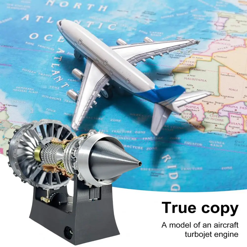 Twin-flow Turbojet Engine Model A380 Tr900 Engine Replica Realistic Tr900 Turbofan Engine Model Kit for Aviation for Adults