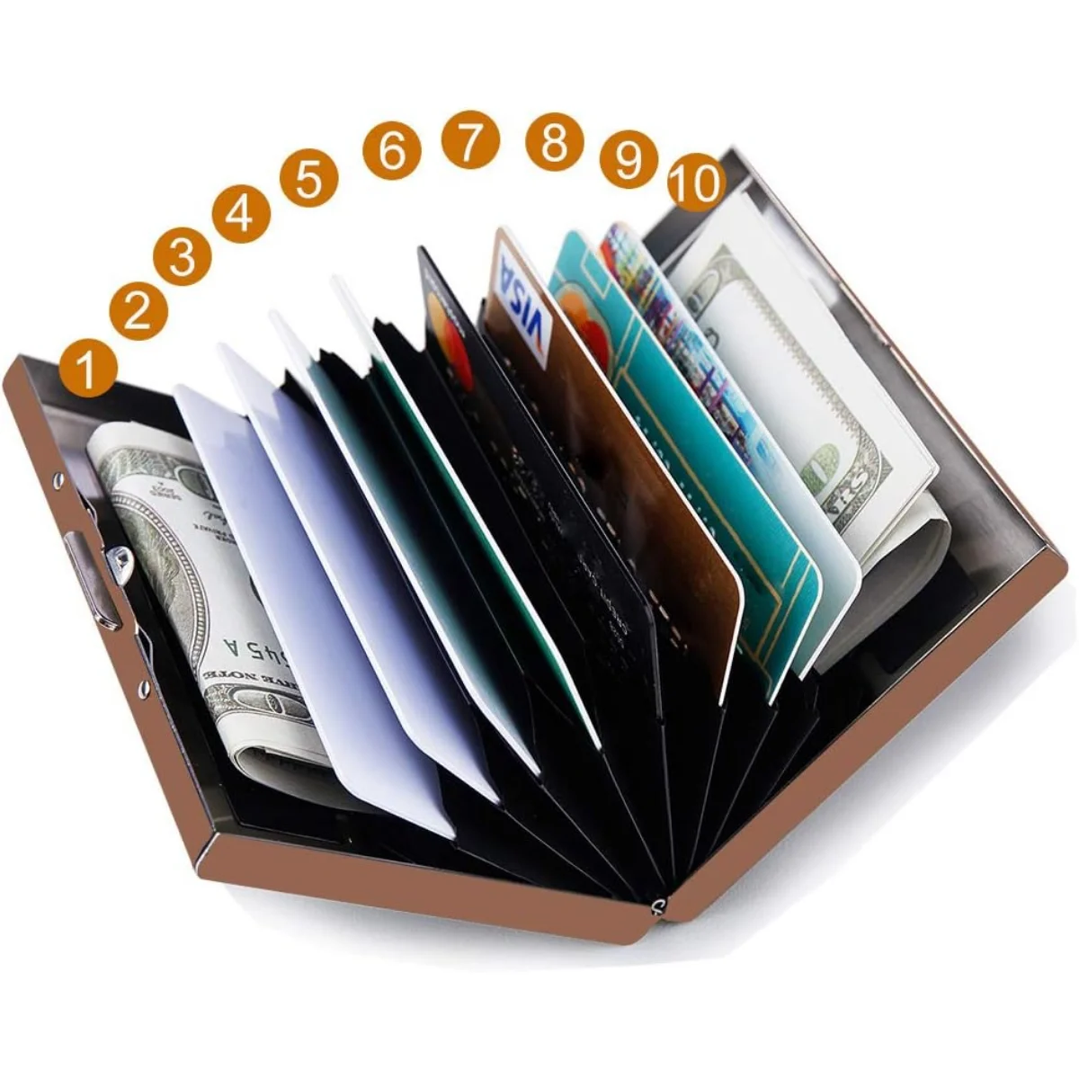 10 cards RFID Credit Card Holder Protector Metal Credit Card Wallet Business Card Holder for Men Women Gift Box Package image 3