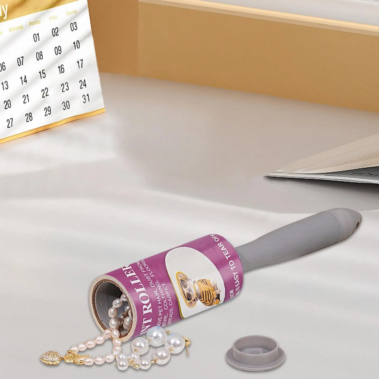 

Липкий валик для удаления ворса Липкий валик для кошачьей шерсти с отделением для хранения Клейкая ткань Аксессуары для чистки дивана автомобиля