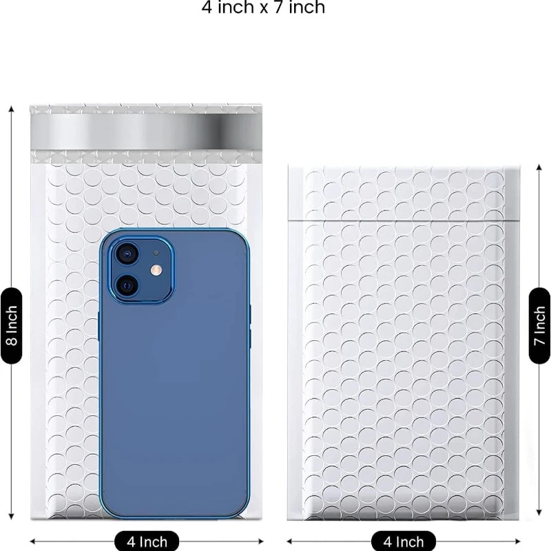 20Pcs white Poly Bubble Mailers Padded Envelopes Bulk Bubble Lined Wrap Polymailer Bags for Shipping Packaging Maile Self Seal