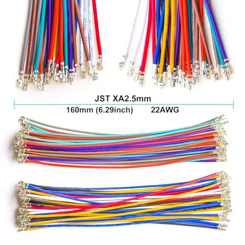 XA 2.5 Female Connectors and 22AWG  Cables, JST-XA 2.5mm Pitch Connector Kit,XA-2.54 2/3/4/5/6/7/8/9/10Pin Housing (YO-XA2.54)