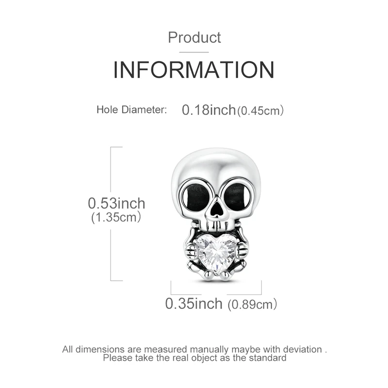 925 Sterling Silber Halloween Charm-Perlen Kürbis Totenkopf Hexe Geist Schwarze Katze Anhänger Passend für Halsketten Armbänder Damen Schmuck Geschenk – Detail 20