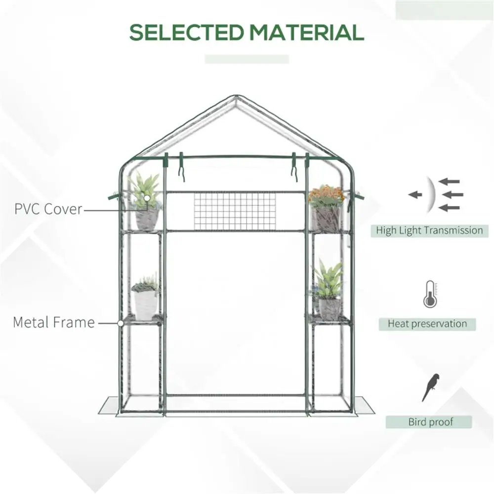 Compact Walk-in Mini Greenhouse - Ideal for Home Gardening - Fast Shipping from