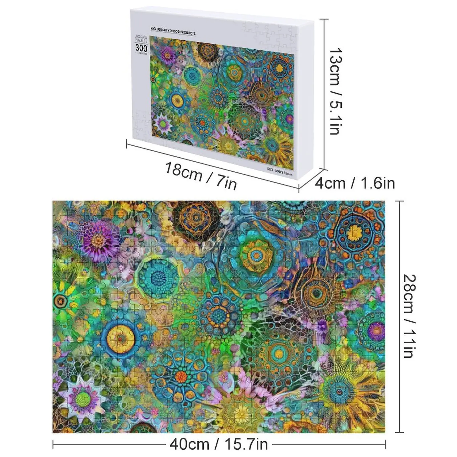 أحجية الصور المقطوعة التجريدية من Deepdream ألعاب عيد الميلاد الخشبية للبالغين ألعاب ألغاز للأطفال