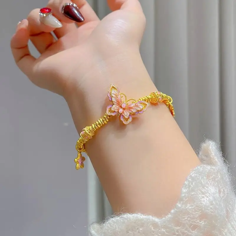 Sweet Fashion Women’s Gold Butterfly Bracelet Jewelry Ideal Gift Choice