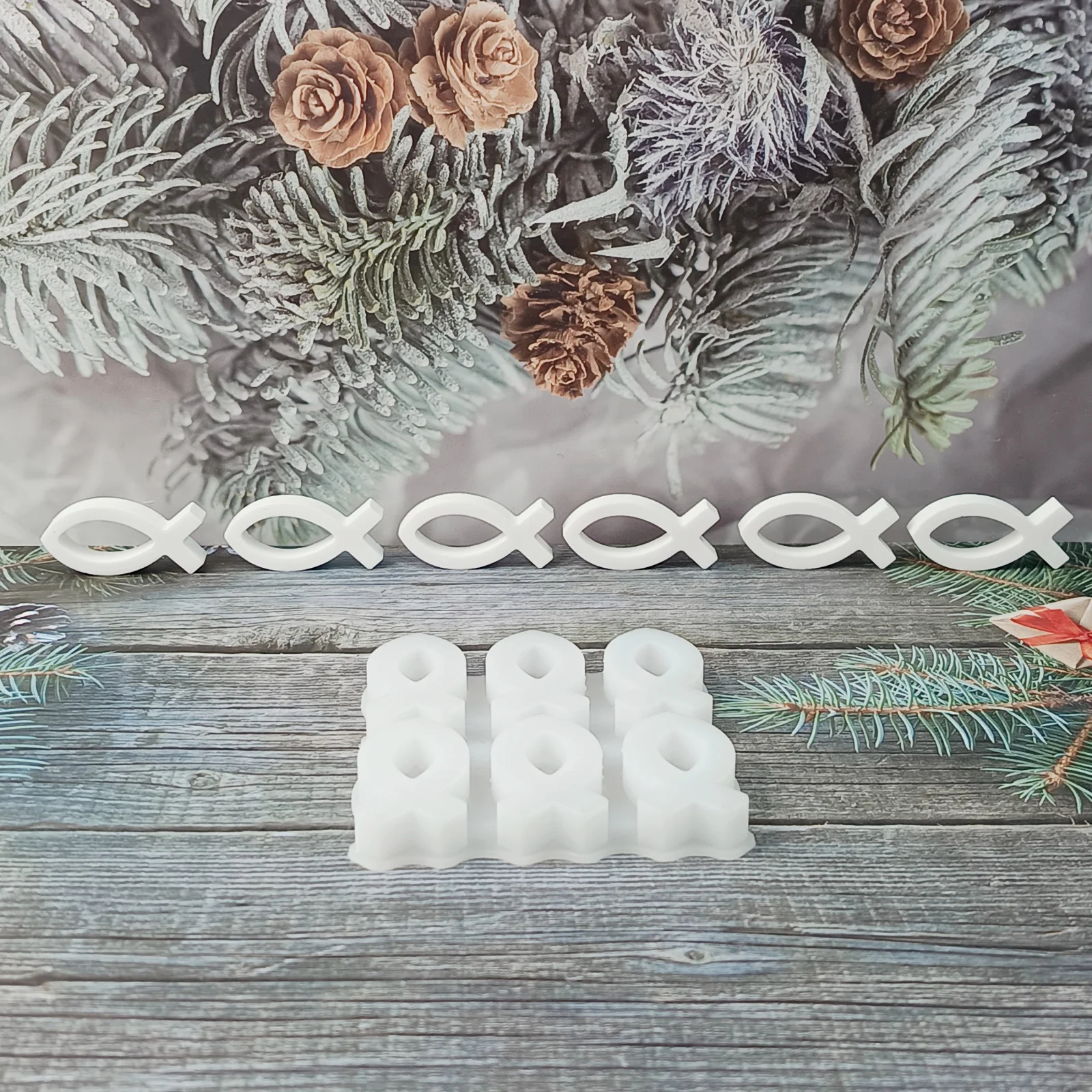Resin Mold Non-Stick Cement Mold Fish Shape Silicone Mold Reusable For Gift Making Art Projects Home Decor
