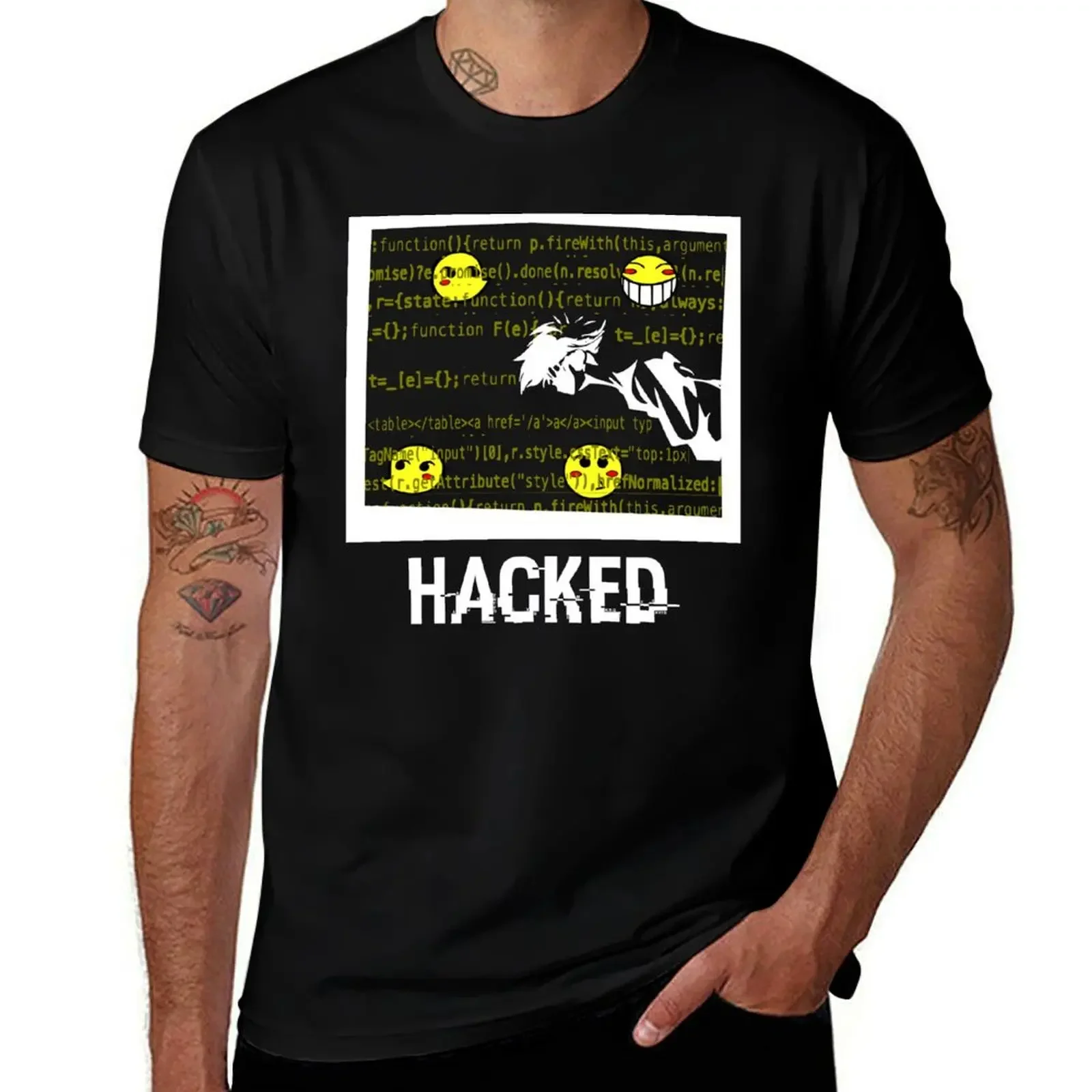 

Hacked Radical Edward - Space Cowboy - Anime Hacker 90s Aesthetic T-Shirt shirts graphic tees sports fans mens white t shirts