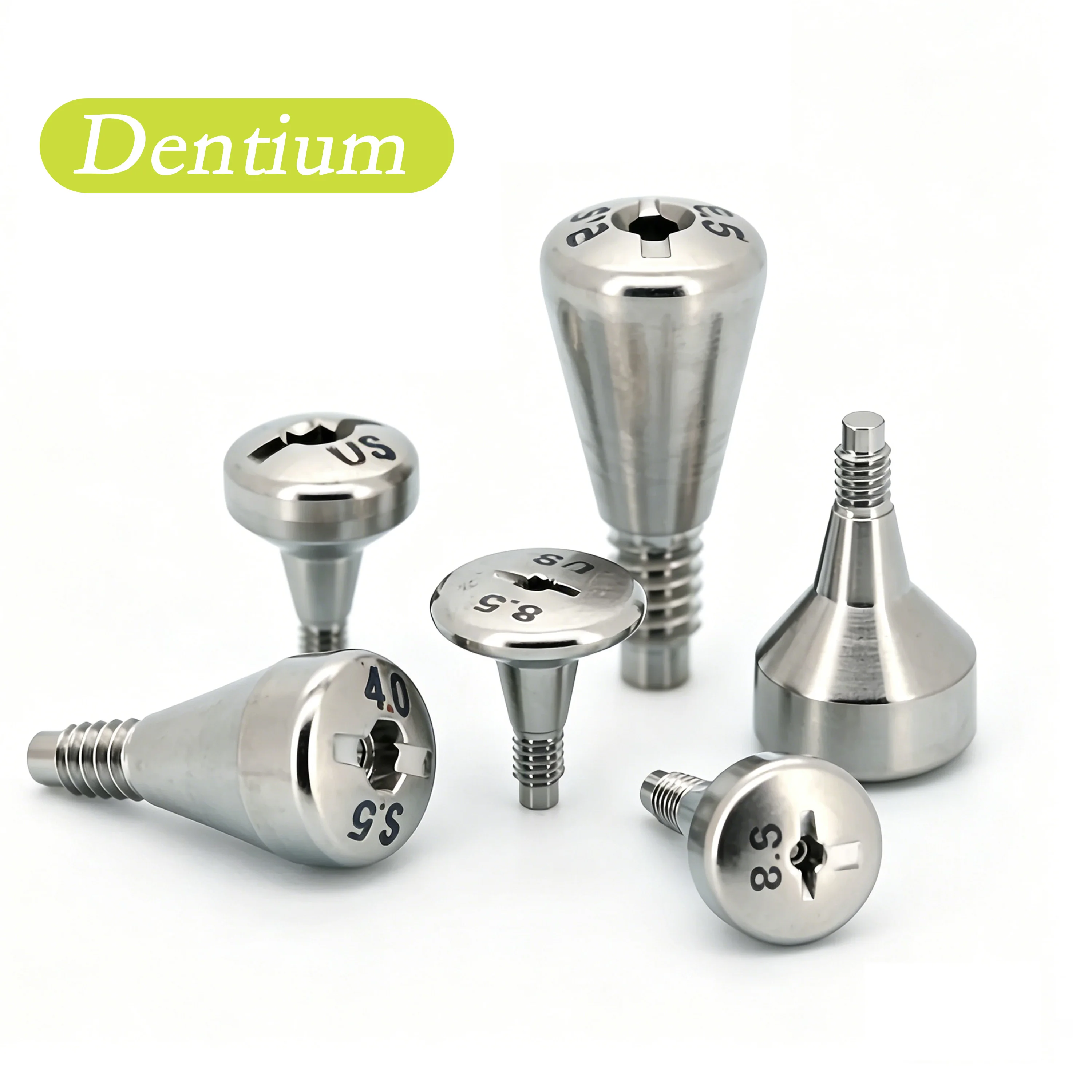 Dental Healing Abutment Healing Cover Screw/Cap High Precision Titanium Compatible with Dentium Implant System