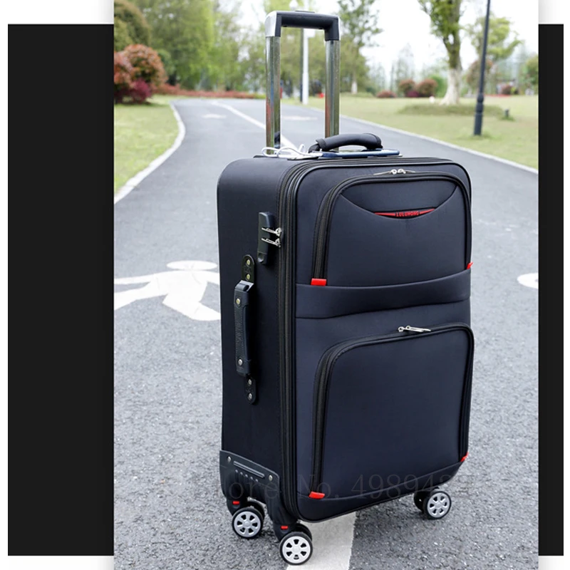 20 "22" 24 "26" 28 polegada Nova À Prova D' Água Oxford Rolling Bagagem carry on Trolley Suitcase Mulheres Homens Viagem Mala Com Roda saco caso