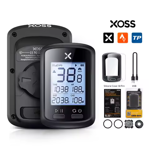 XOSS G 플러스 G + 자전거 GPS 컴퓨터 무선 속도계, 사이클링 방수 GPS 사이클 컴퓨터, 자전거 속도계 주행 거리계