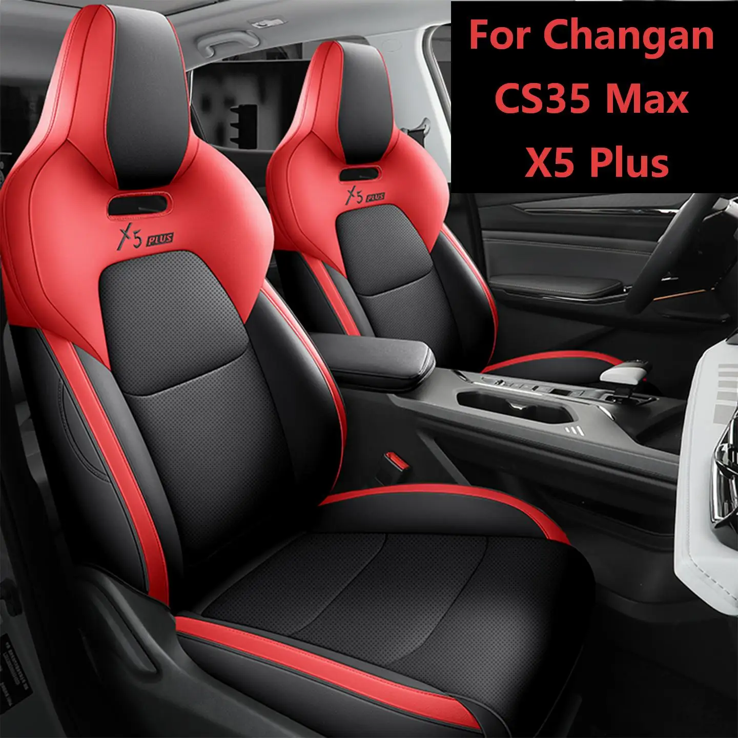 5‑Seat Full Surround PU Leather Cushion Seat Covers Protector Fit for Changan CS35 Max X5 Plus SUV Auto Interior Gadgets