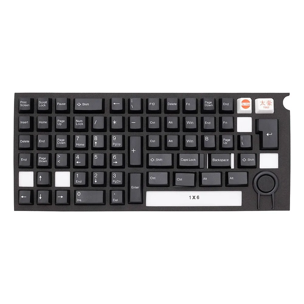 Taihao ALPS Theme Keycap Black White OEM Profile Keycaps ABS Key Caps Custom Simple Keyboard PC Gamer