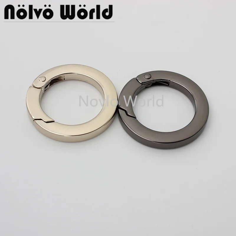 10--50 pieces 4 colors 25 32mm 1'' 1-14'' metal welded spring gate ring  closed spring round rings bag chains connector