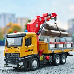 1: 24 large alloy wood transport vehicle models,simulation crane toys,Engineering car toys,wholesale