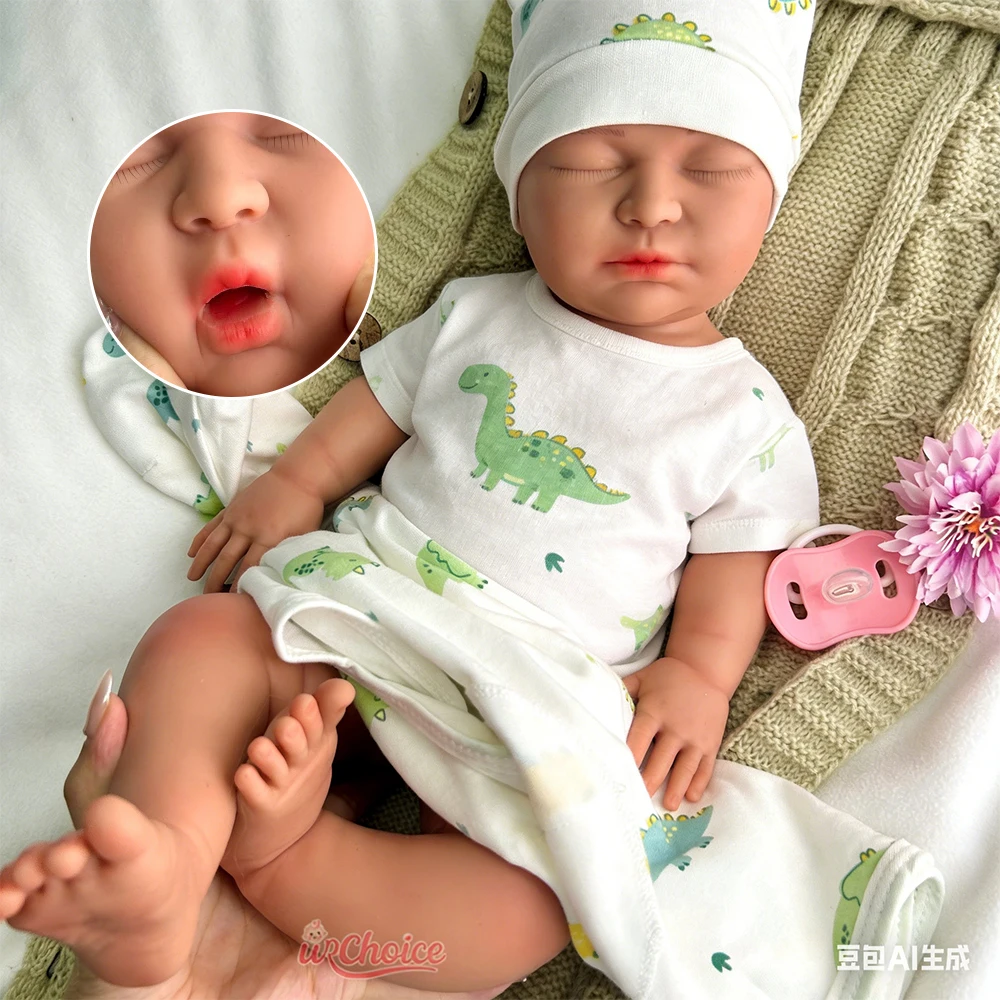 현실적인 세부사항을 가진 입을 열어 소녀 55cm 사진 작가 훈련 컬렉션을 위한 부드러운 실리콘 재태어난 아기 무게를 가진 신생아 인형