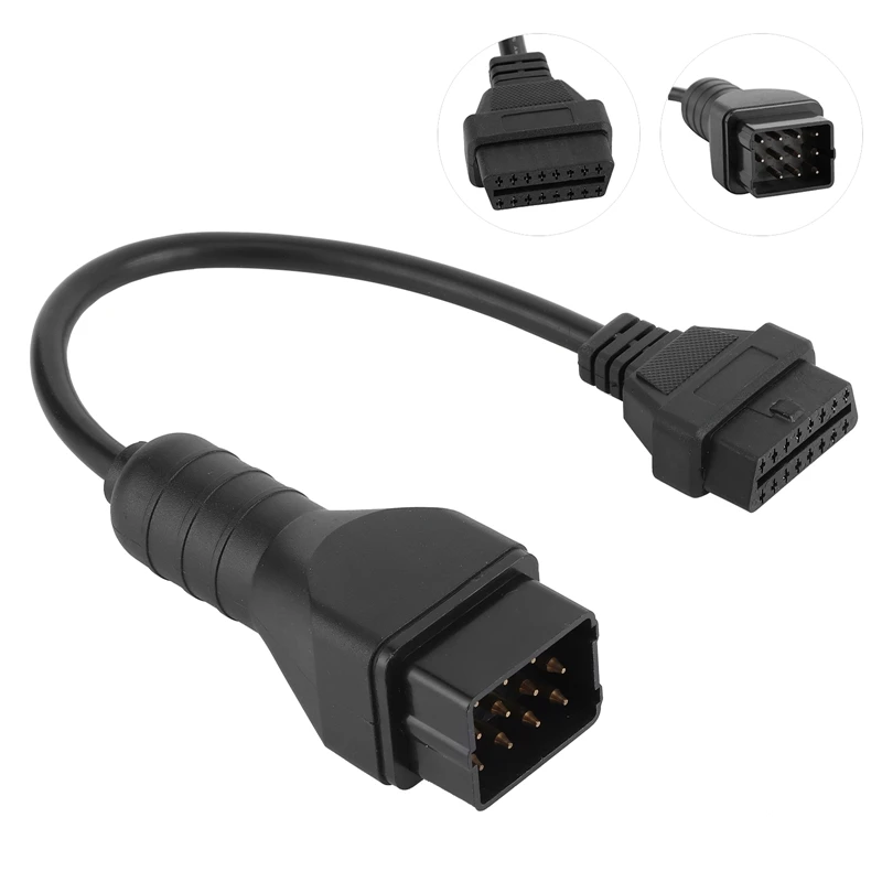 Diagnostische Kabel Obd2 Connector 12 Pin Naar 16 Pin Adapter Auto Accessoires Uitbreiding Voor Renault