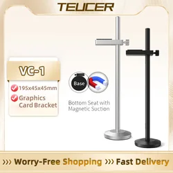 TEUCER Graphics Card GPU Holder Aluminum Alloy Vertical Bracket Magnetic GPU Case Video Card Holder for Desktop PC Computer Case