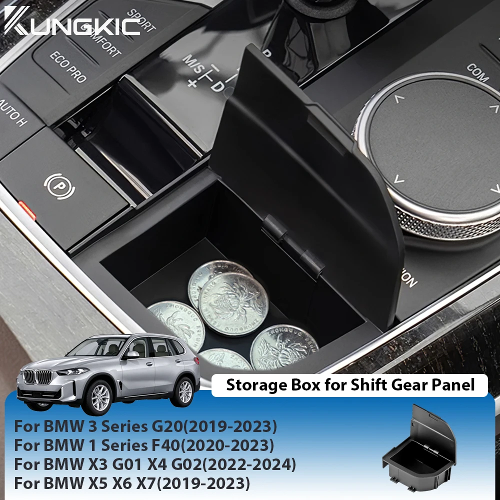 Storage Box For BMW G20 G01 G05 G07G26 G02 G06 F40 2 3 4 Series I4 X3 X4 X5 X6 M4 Modificate LHD Car Console Gear Shift Lever