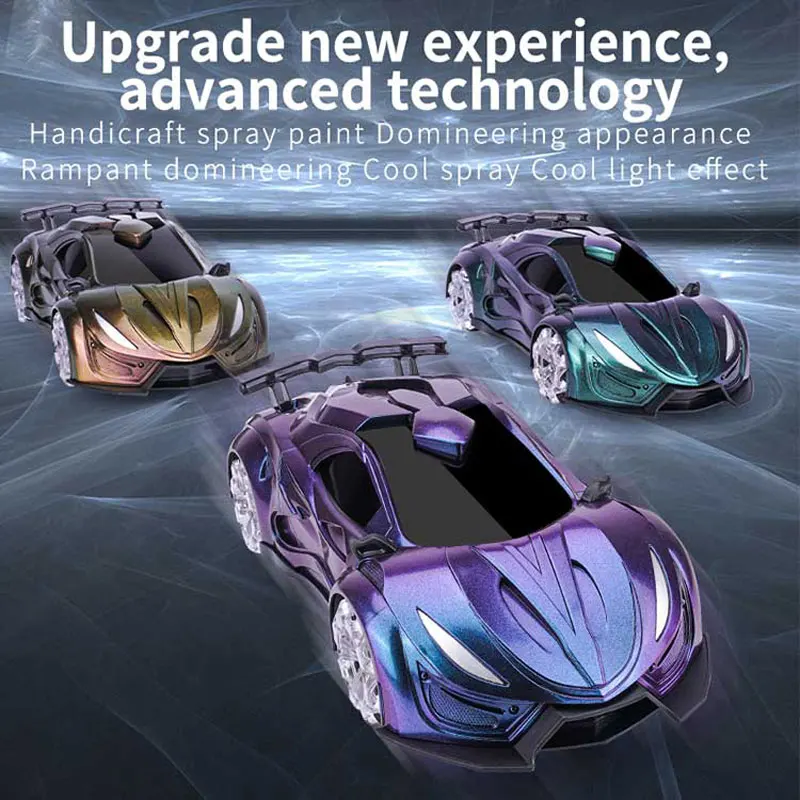 RC Stunt Car 2,4G 4WD reloj Sensor de gestos vehículo de Control remoto 360 grados Flip simulación Spray noche brillo efecto modelos juguete