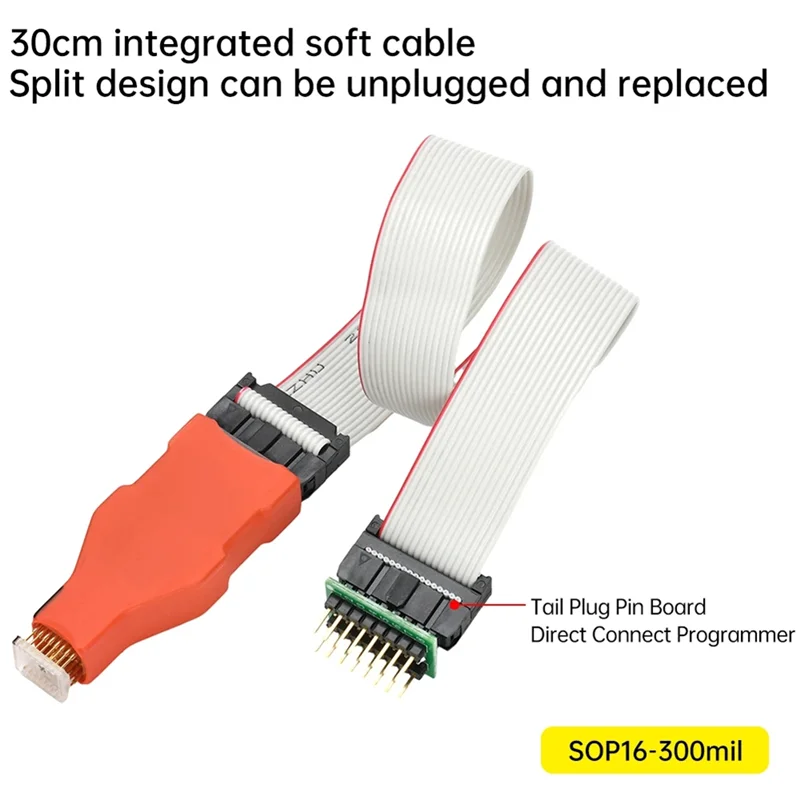 A13E-Abnehmbares Design Flexibles Kabel Chip Burn Write Probe Micro Chip Pogo Pins Download Line Programmer