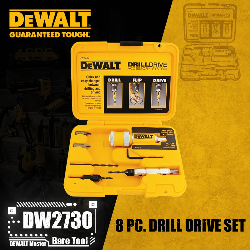 DEWALT DW2730 8-delige boor-/aandrijfset Accessoires voor elektrisch gereedschap Houtbewerking