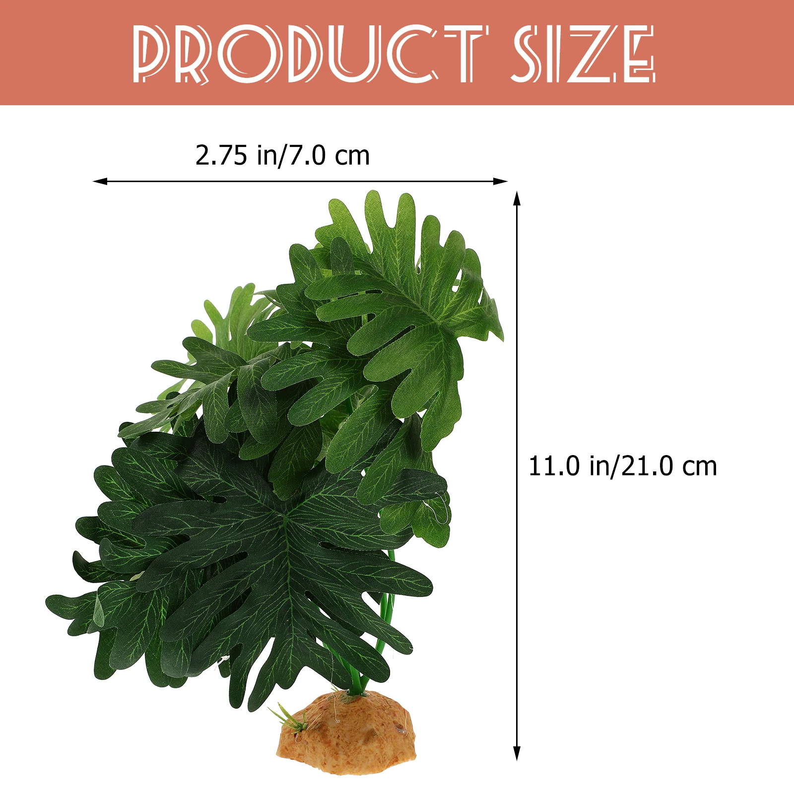 

Simulation Reptile Decor Artificial Green Fake For Lizard Habitats Fish Vivid Chic Design Non-Fading Water Resistant Safe Pet