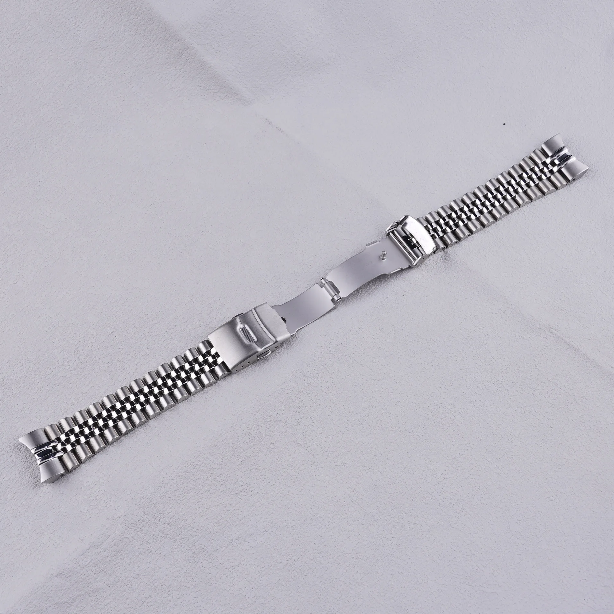 For Seiko Sea Urchin SNZF13 SNZF15 SNZF17 SNZF19 22mm Solid Curved-End Stainless Steel Silver WatchBand Strap Bracelet By Rolamy
