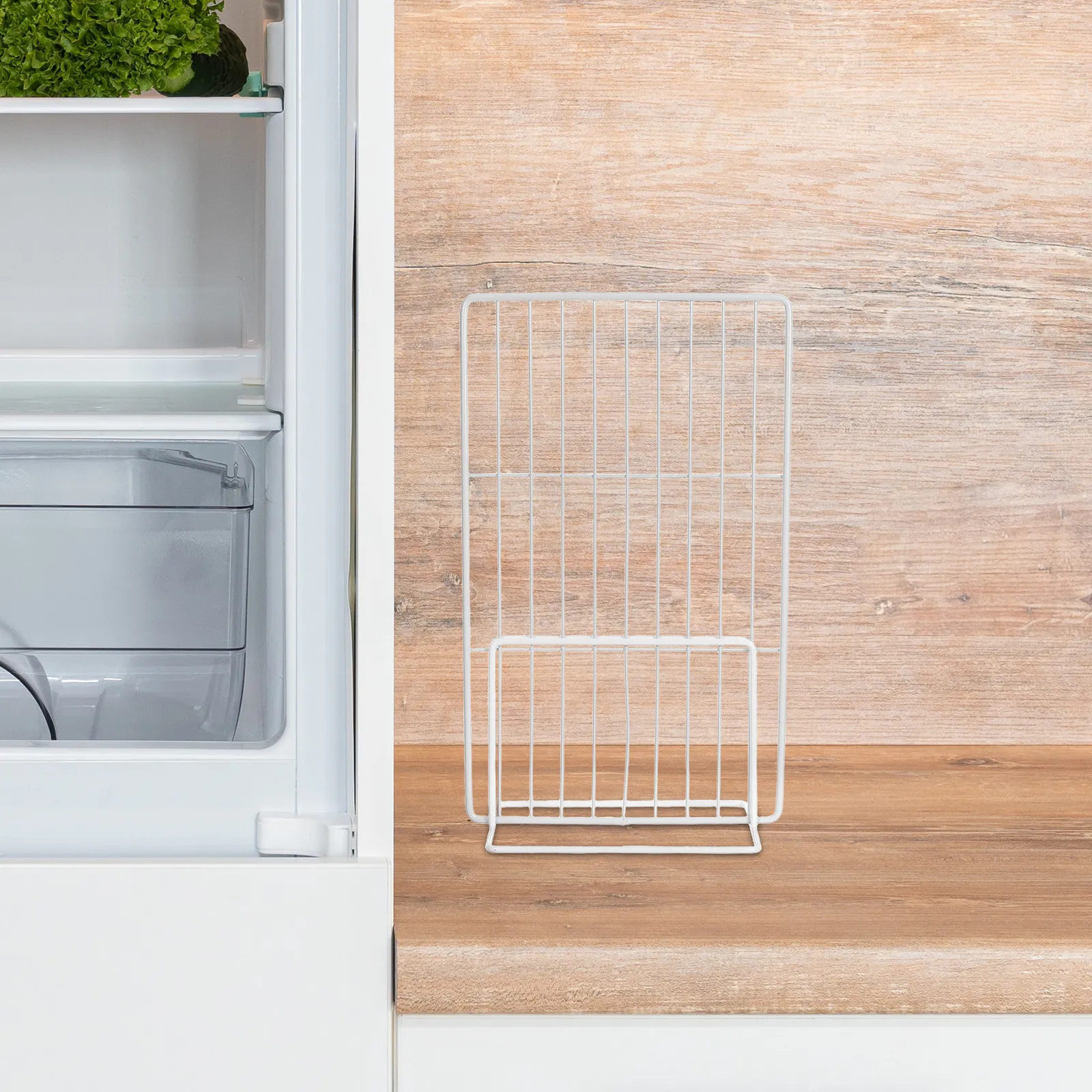 Freezer Shelf Dividers 2 Pack Heavy Duty Iron Wire Separators for Fridge Storage and Kitchen Organization