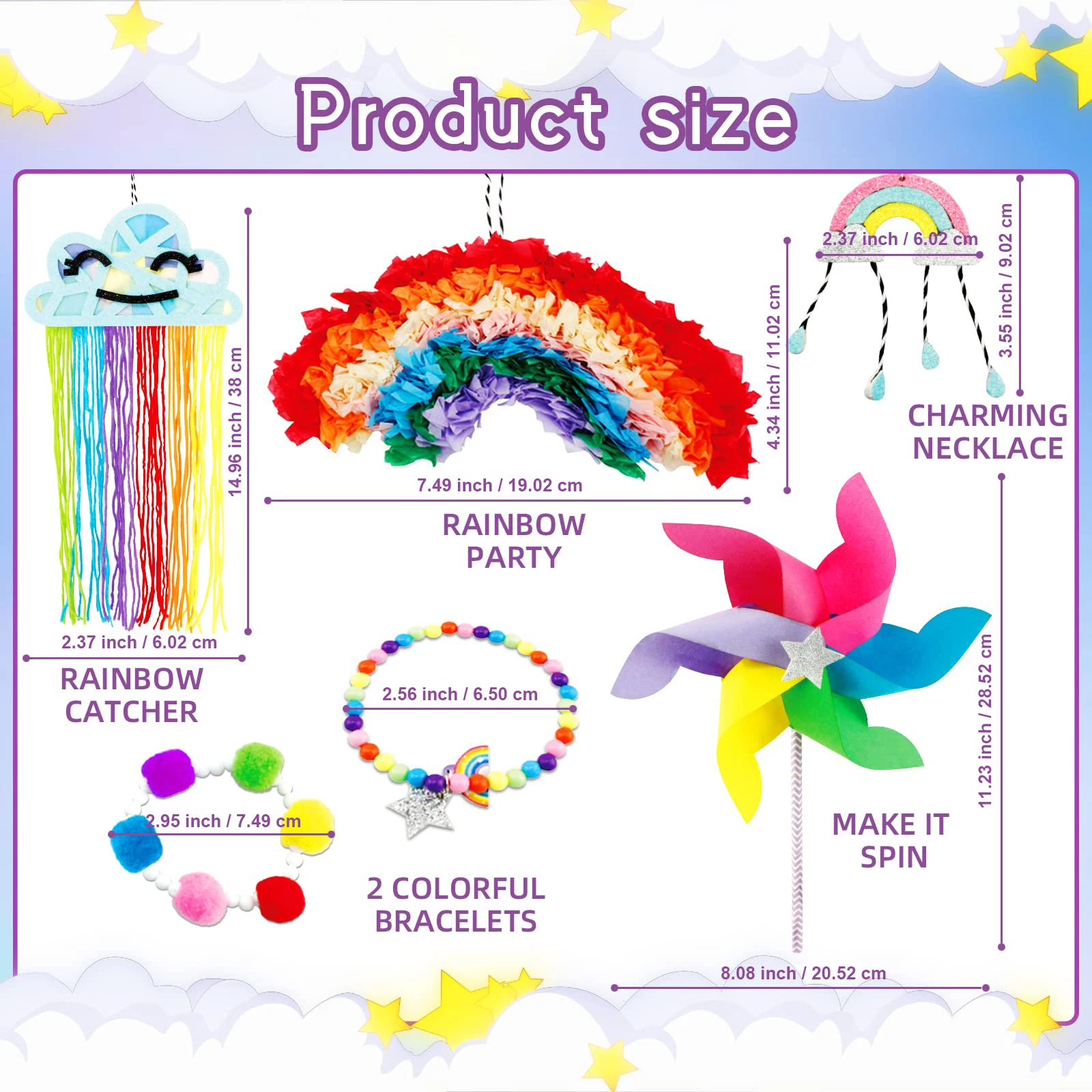 DIY Craft Rainbow Supplies Kits Sets Gifts for Kids for Adults for Boy for Teenager Girls, Birthday gifts