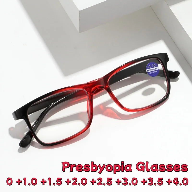 

Ослепительные цветные маленькие очки с защитой от синего света, очки для пресбиопии, женские универсальные прочные очки высокой четкости, диоптрии до +4,0