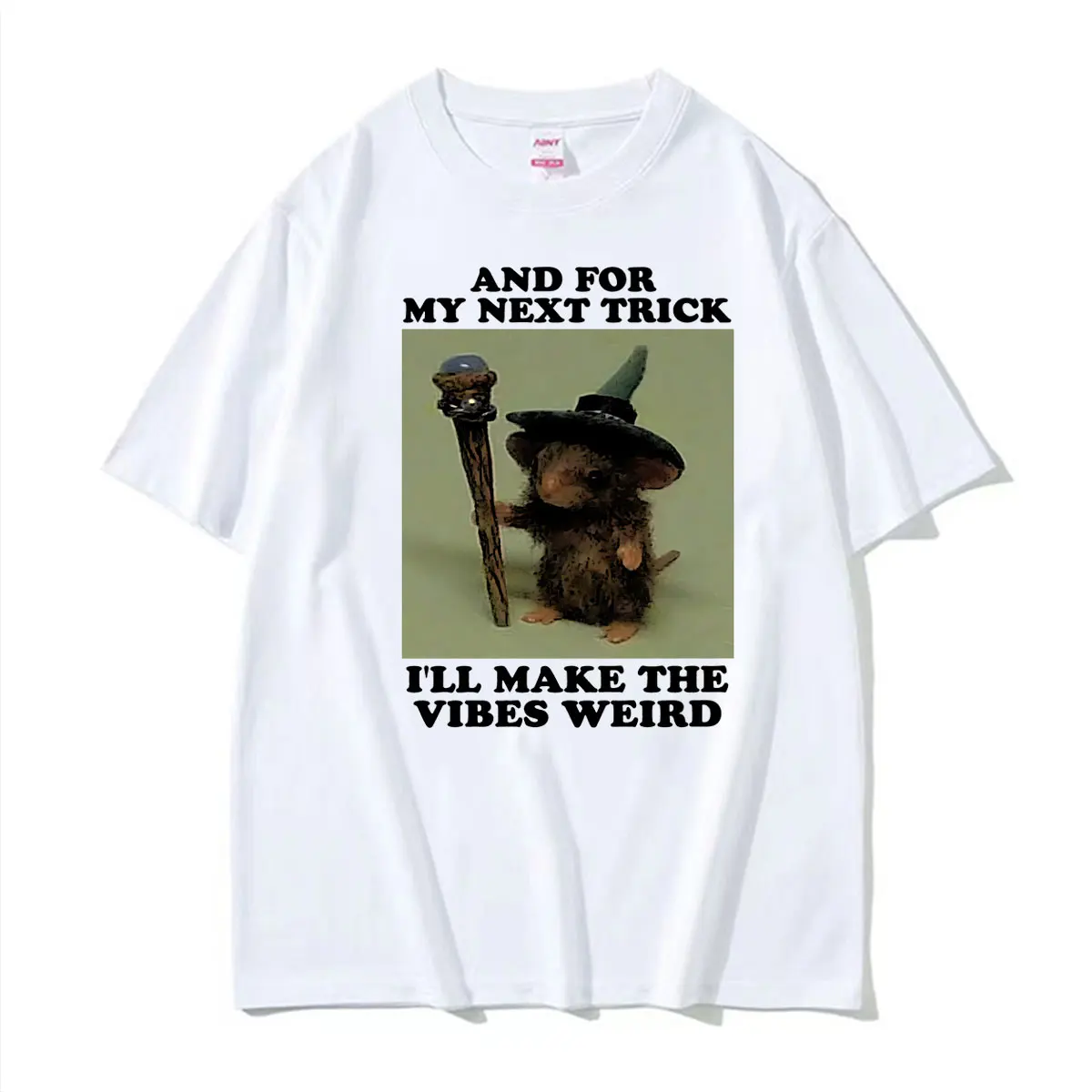 And for My Next Trick Ill Make The Vibes Weird Wizard Rat Funny Meme T Shirt Men Women Fashion Vintage Casual T-shirts