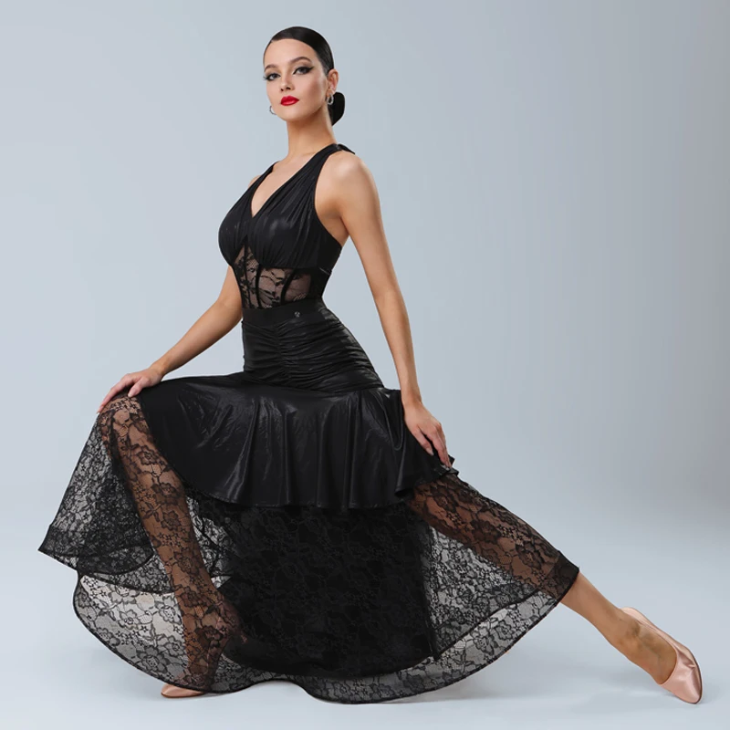 Summer Ballroom Dance Professional Clothes Women\'S Latin Dance Competition Costume Stage Waltz Modern Dancing Dresses SL10681