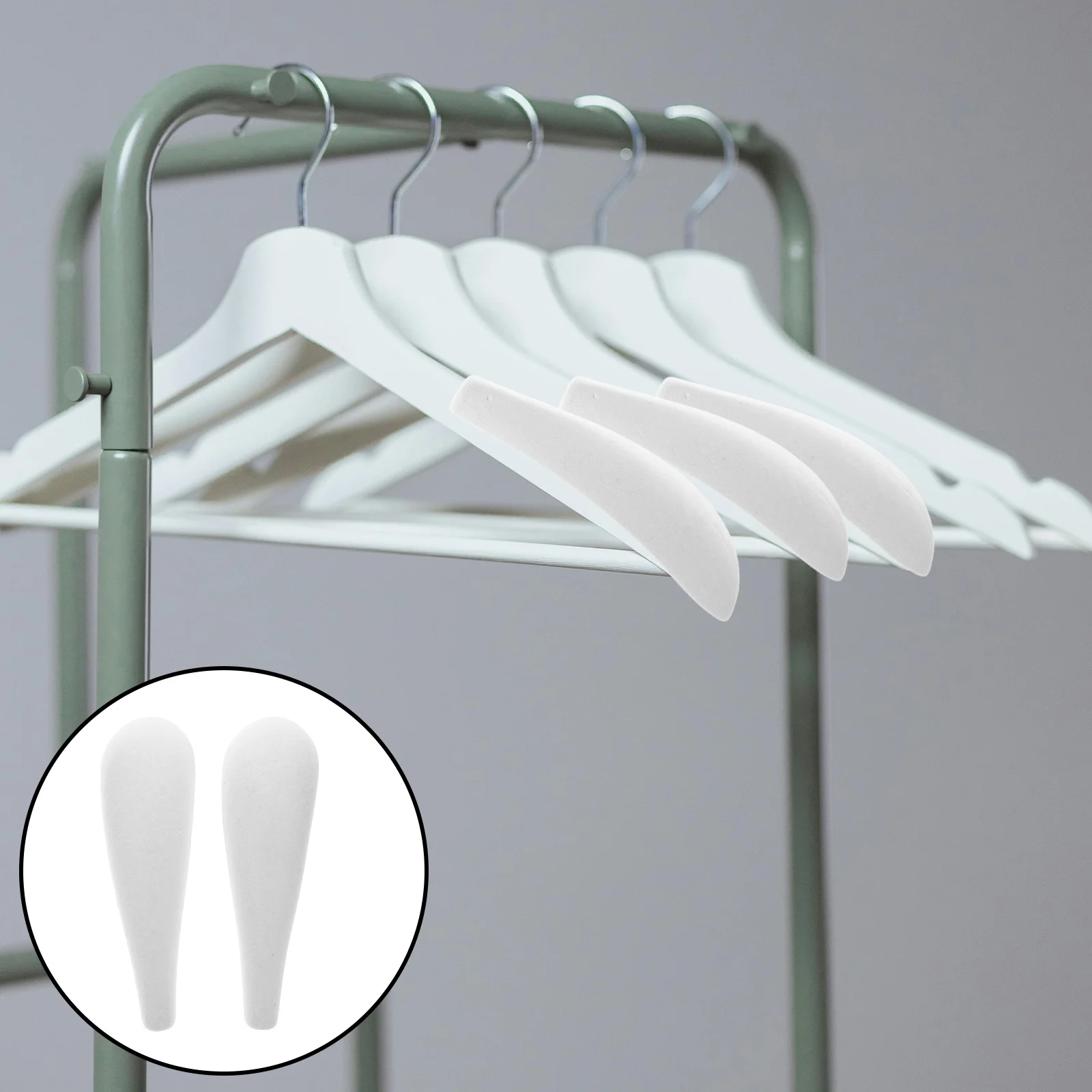 

12Pcs Clothes Hanger Shoulder Pads Enhanced Thickened Flocking Support for Long-Term Wardrobe Organization Suit Coat Display
