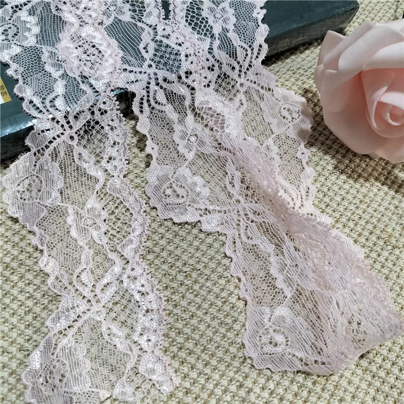 S2508 Jinammonia 5CM Light Pink Wave Elastic Lace Clothing Sleeve Splicing Accessories