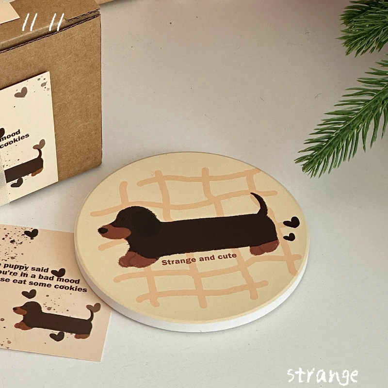 Original Dachshund Dog Stacked Cup Gift Box Ceramic Cute Handdrawn Cartoon Mug Gift for Gifts