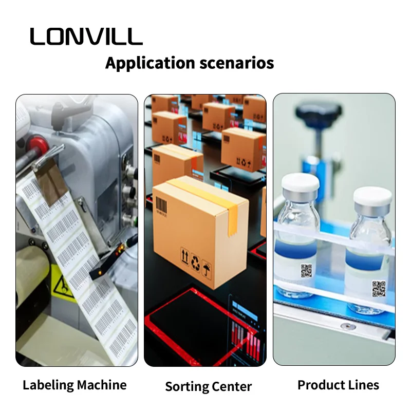 LONVILL Fixed Mount Barcode Scanner Tcp Ip Barcode Scanner for Sale,conveyor Barcode Scanner with USB RS232 Ethernet