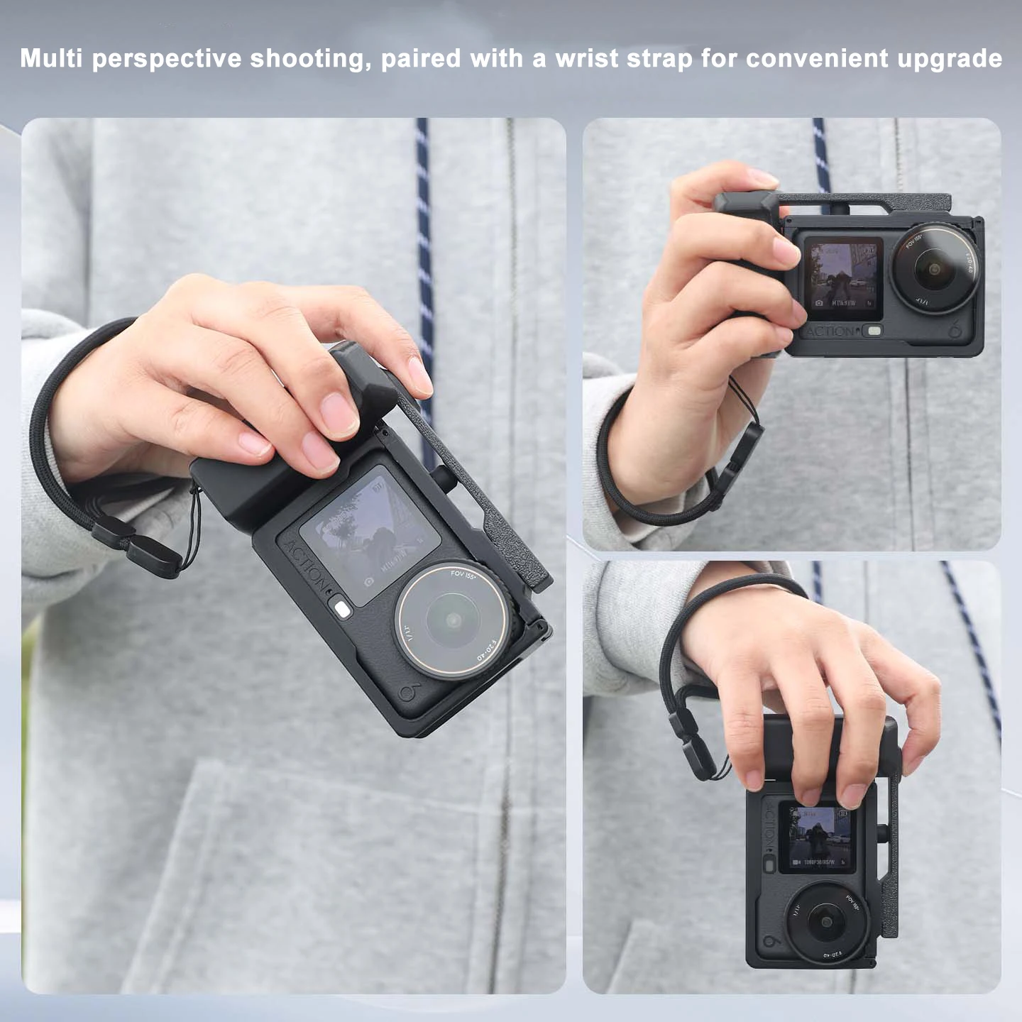 

3D printing Street Grip Vlog Holder Combo Camera Grip Holder For dji osmo action6 Camera Grip Camera Accessories