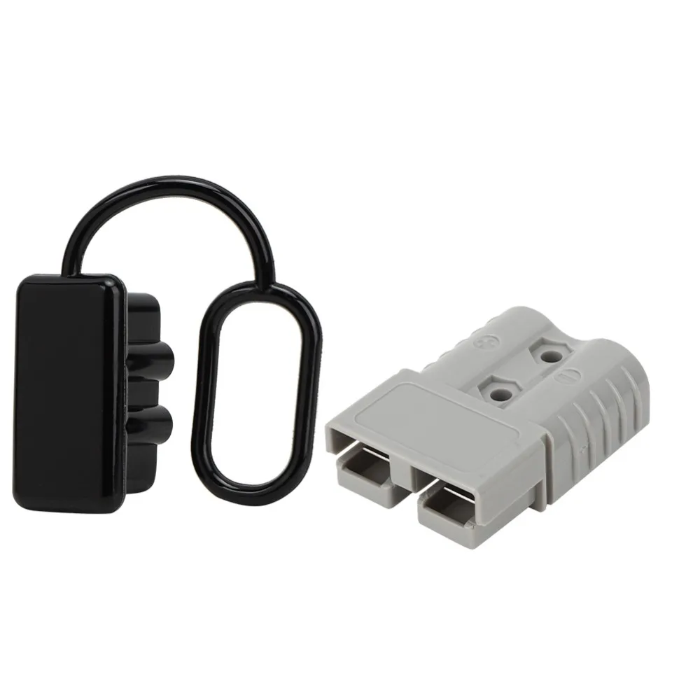 

120A DC600V Battery Connectors with Handle Dust Cap Cover Modular Wiring Connecting Terminals 4AWG Power Plug Connector Trailer