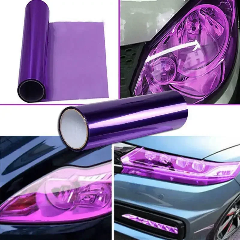 Sticker Koplamp Film Achterlicht Vinyl Wrap Auto Mistlamp Paars Rook Accessoires Zijmarkering Nuttig Duurzaam