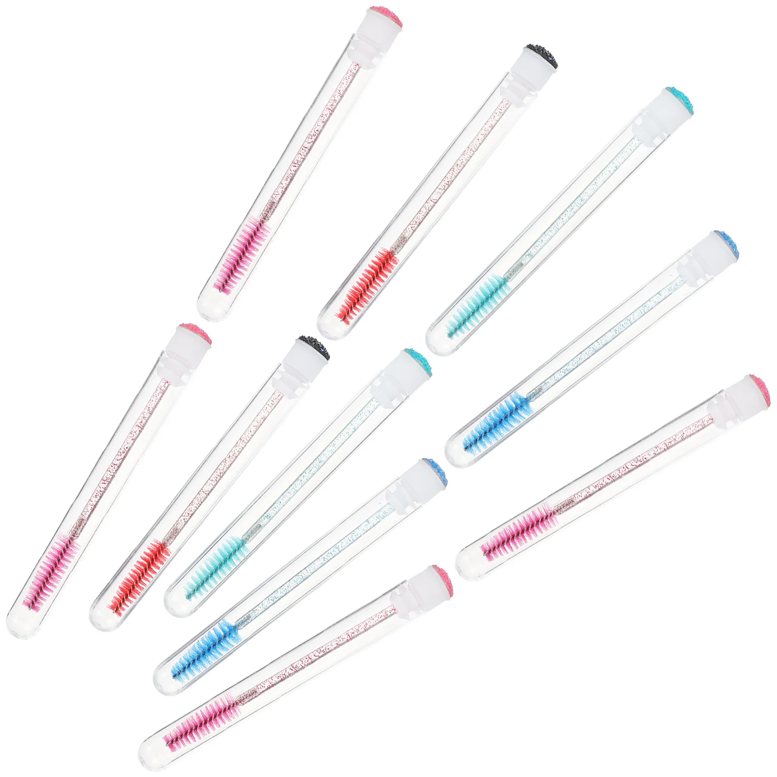 หลอดแปรงปัดขนตา 10 ชิ้น น้ำหนักเบา พกพาสะดวก สำหรับใส่มาสคาร่า ใช้สำหรับเดินทาง แต่งหน้า น้ำยาเร่งการเจริญเติบโตของขนตา ครีมทาคิ้ว