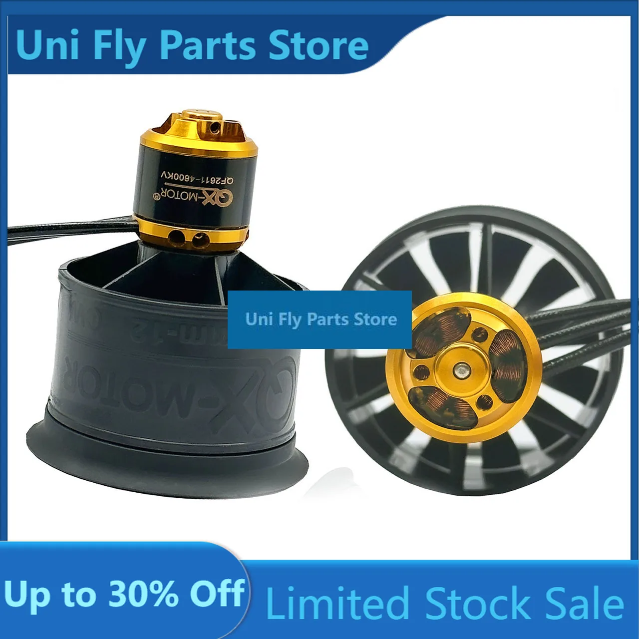 UniFlyQX-MOTOR QF2611 50mm EDF Ducted Fan System - 12-Blade CW/CCW 3300KV-5000KV 3S-4S For RC FPV Drone Airplane
